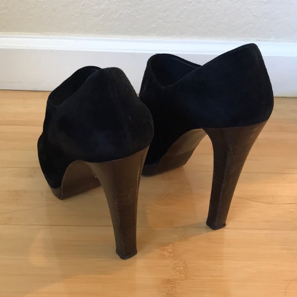 Stuart Weitzman suede open toe ankle booties - Picture 3 of 6
